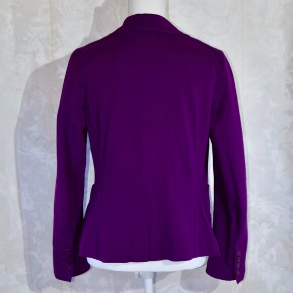 Talbots Purple Single Button Notch Lapel Blazer Jacket Size 6 - Picture 2 of 7